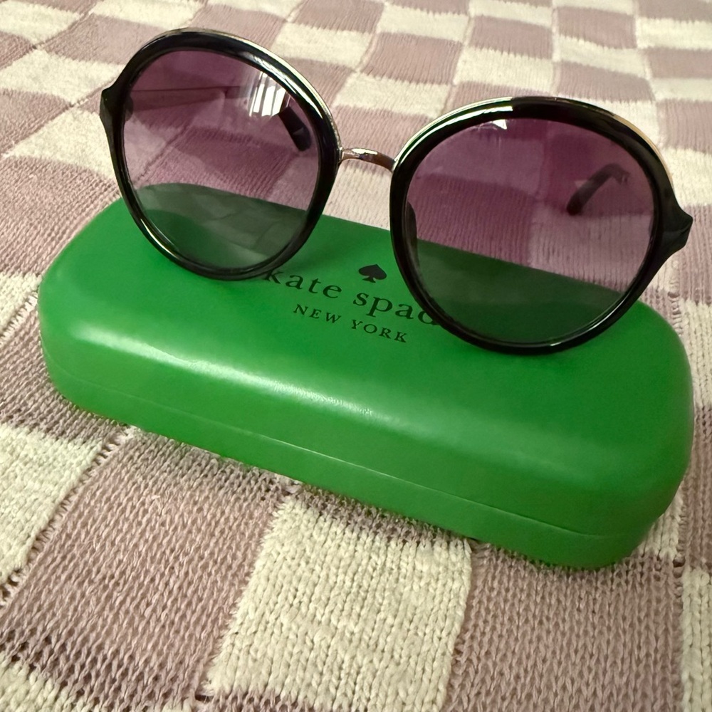 Kate Spade Black Round Sunglasses